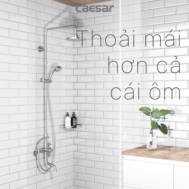 Bộ sen tắm cây nóng lạnh Caesar S488C - 7