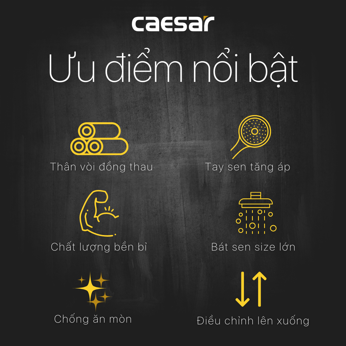 Bộ sen tắm cây nóng lạnh Caesar S338C - 20
