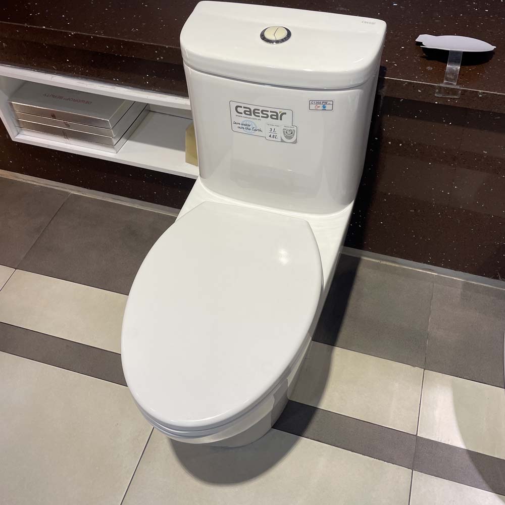Bồn cầu 1 khối Caesar C1364 (CD1364) nắp đóng êm - 5