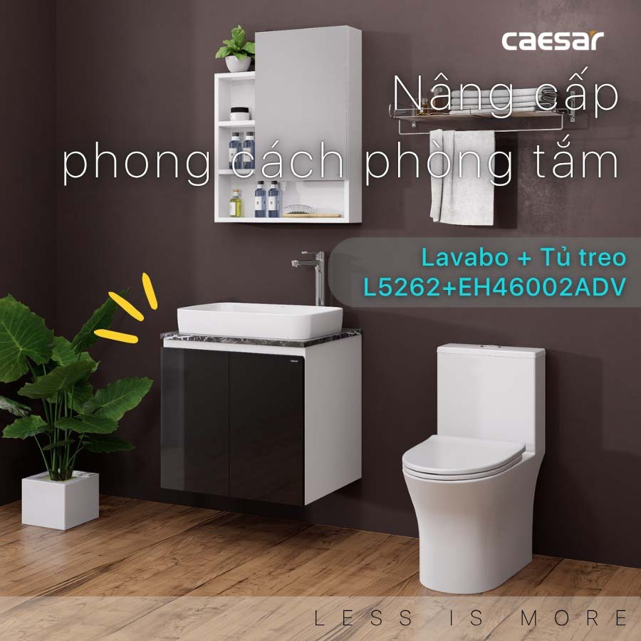 Bộ tủ lavabo Caesar L5262+EH46002ADV - 2