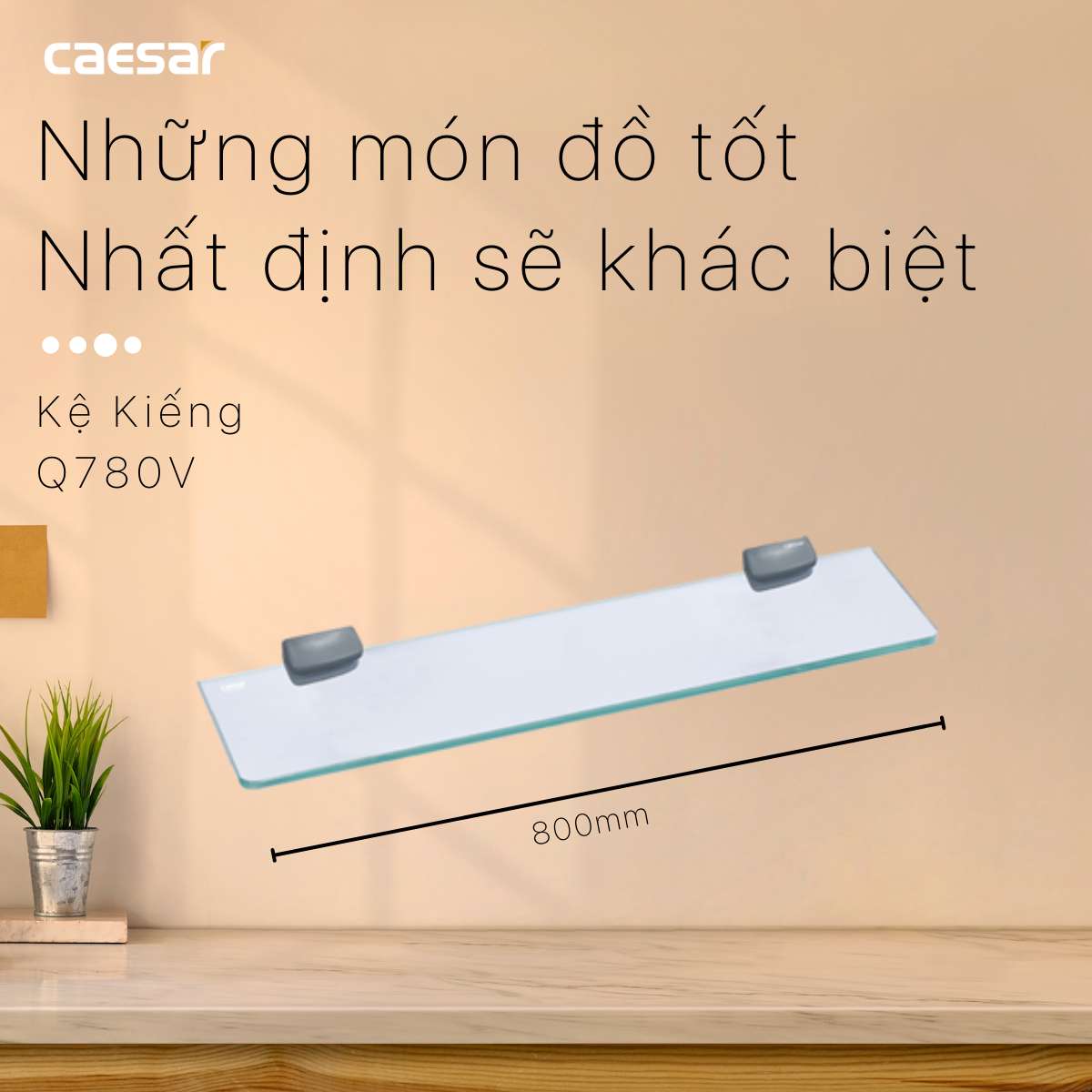 Kệ kính cường lực Caesar Q780V - 2