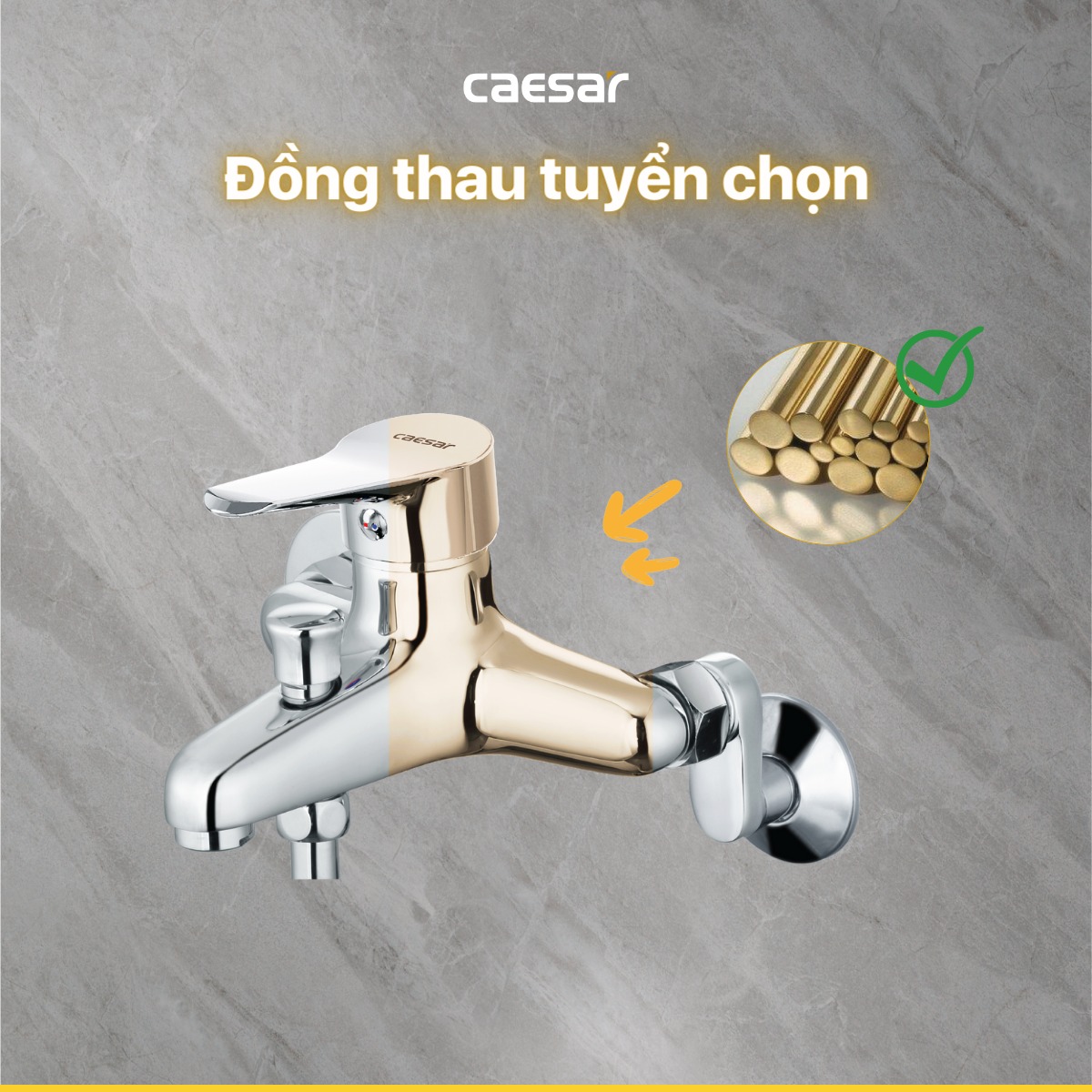 Bộ vòi sen tắm nóng lạnh Caesar S333C - 13
