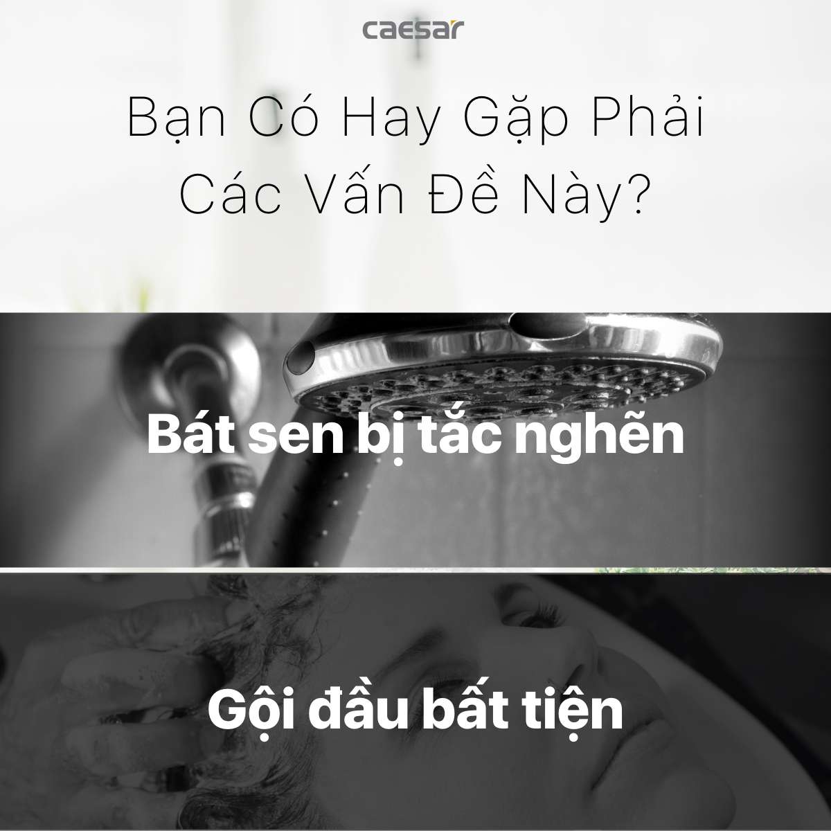Tay sen tắm 3 chế độ Caesar SH237V - 3