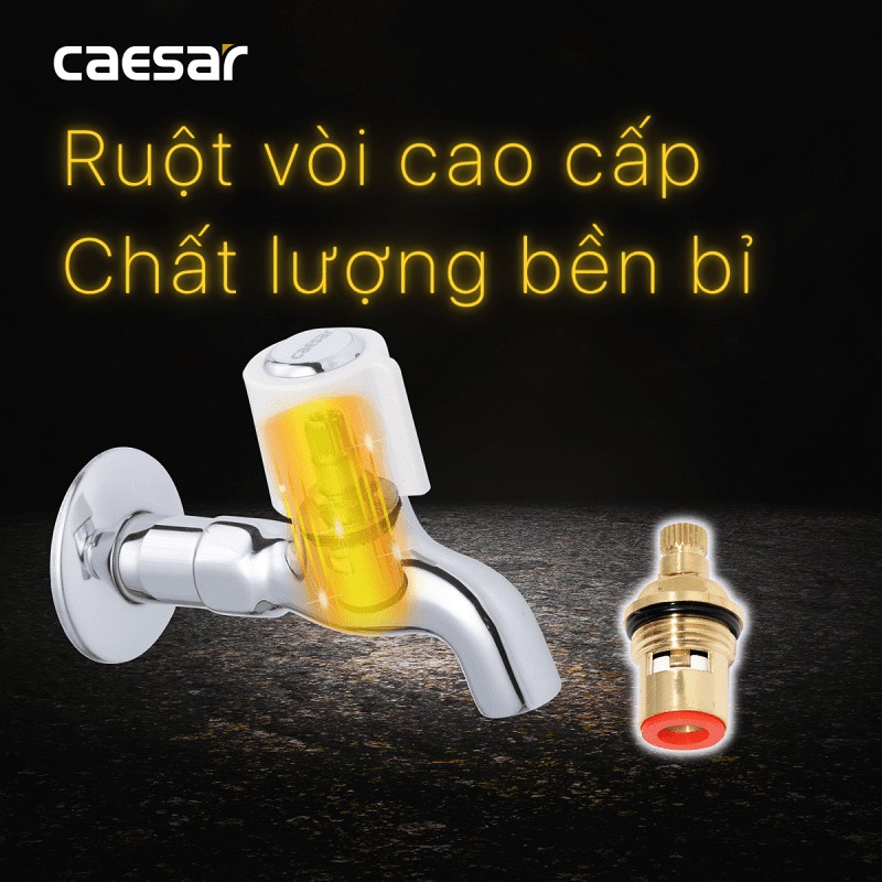 Vòi nước lạnh gắn tường Caesar W037C - 9