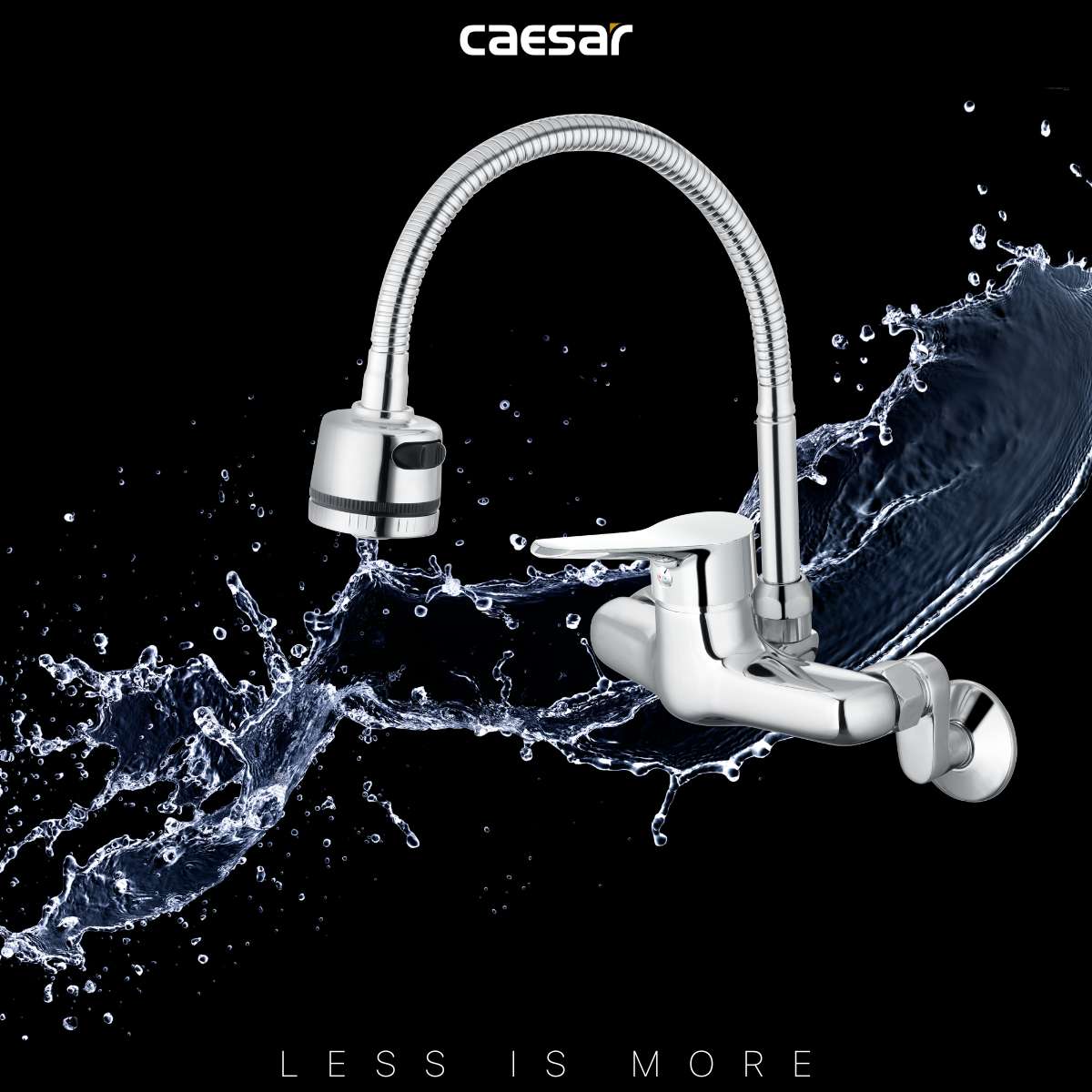 Vòi bếp nóng lạnh gắn tường Caesar K526C - 18