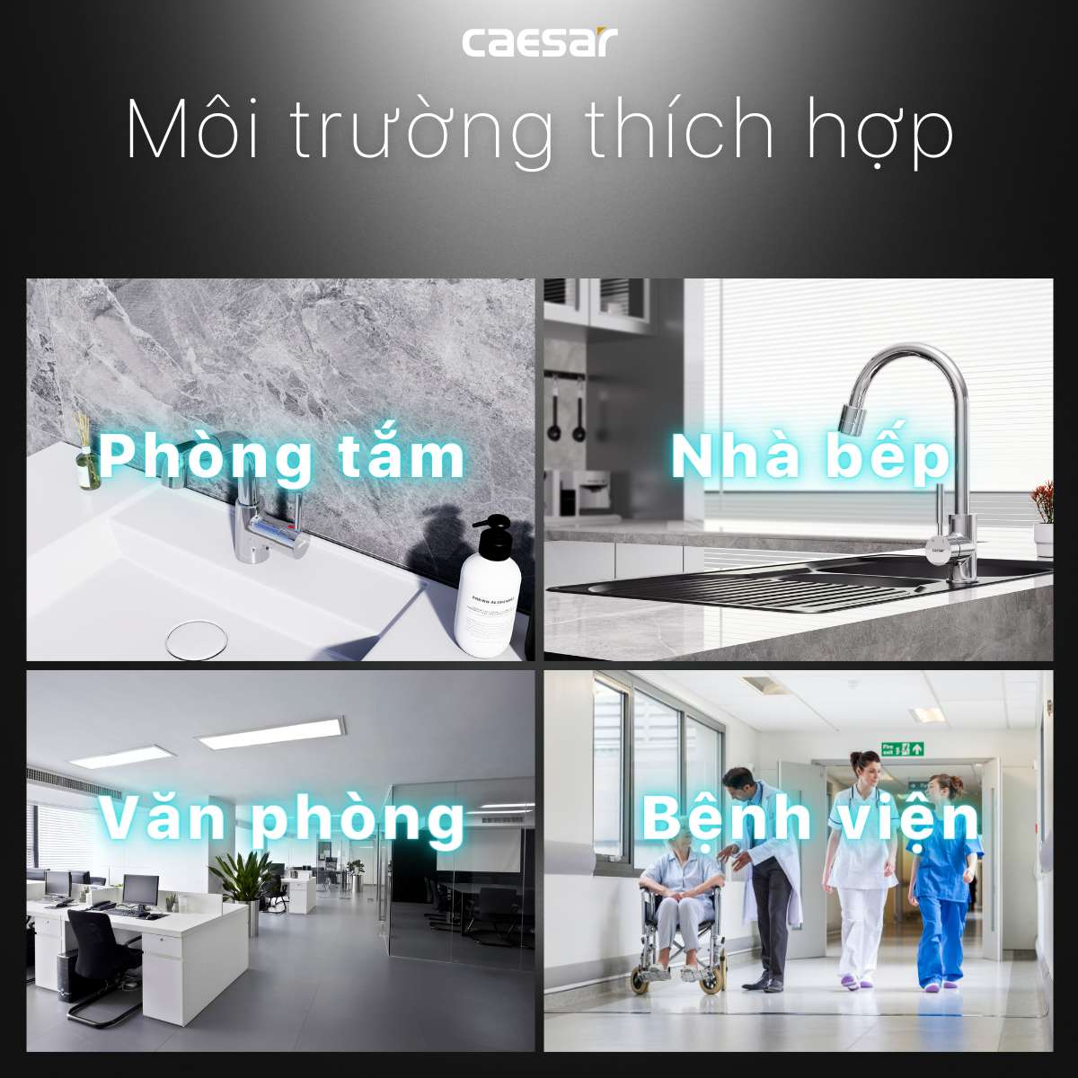Máy rửa tay tự động dùng pin Caesar A914 - 4
