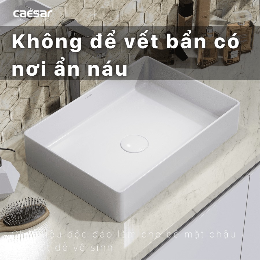 Chậu lavabo đặt bàn Caesar LF5254 - 18