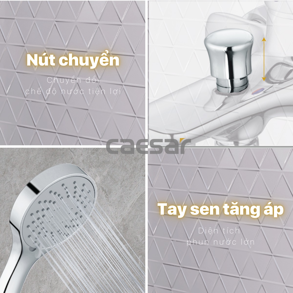 Bộ vòi sen tắm nóng lạnh Caesar S563C - 10
