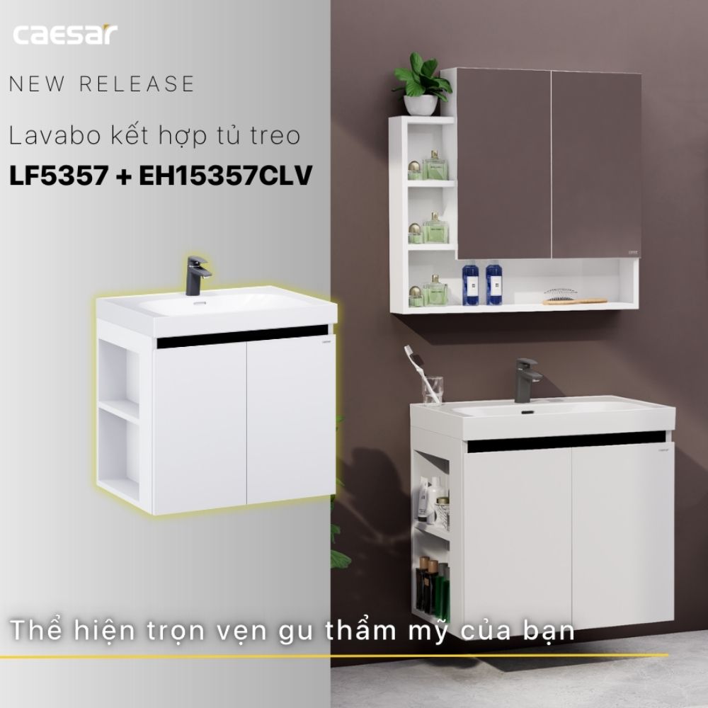 Bộ tủ lavabo Caesar LF5357+EH15357CLV - 9