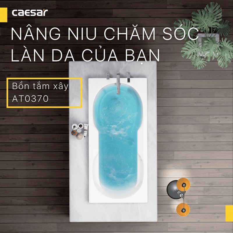 Bồn tắm xây 1m7 Caesar AT0370 - 3