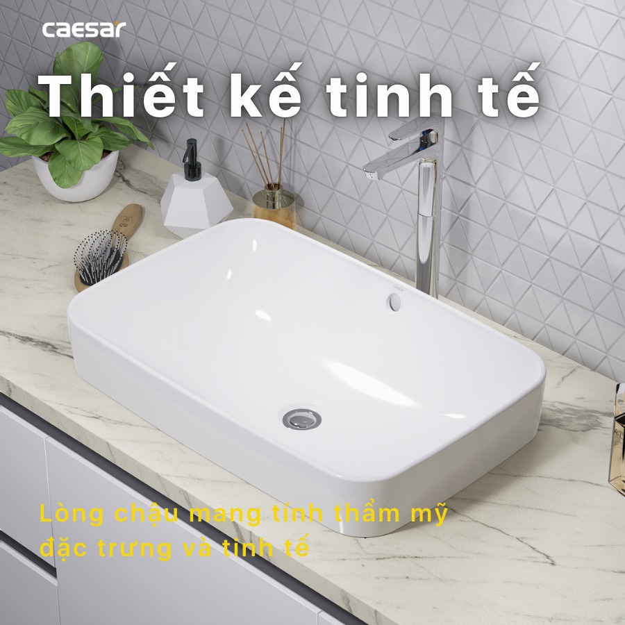 Chậu rửa lavabo đặt bàn Caesar L5262 - 4