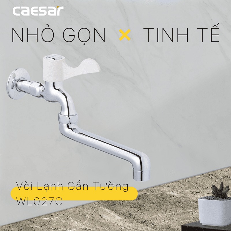Vòi nước lạnh gắn tường Caesar WL027C - 3