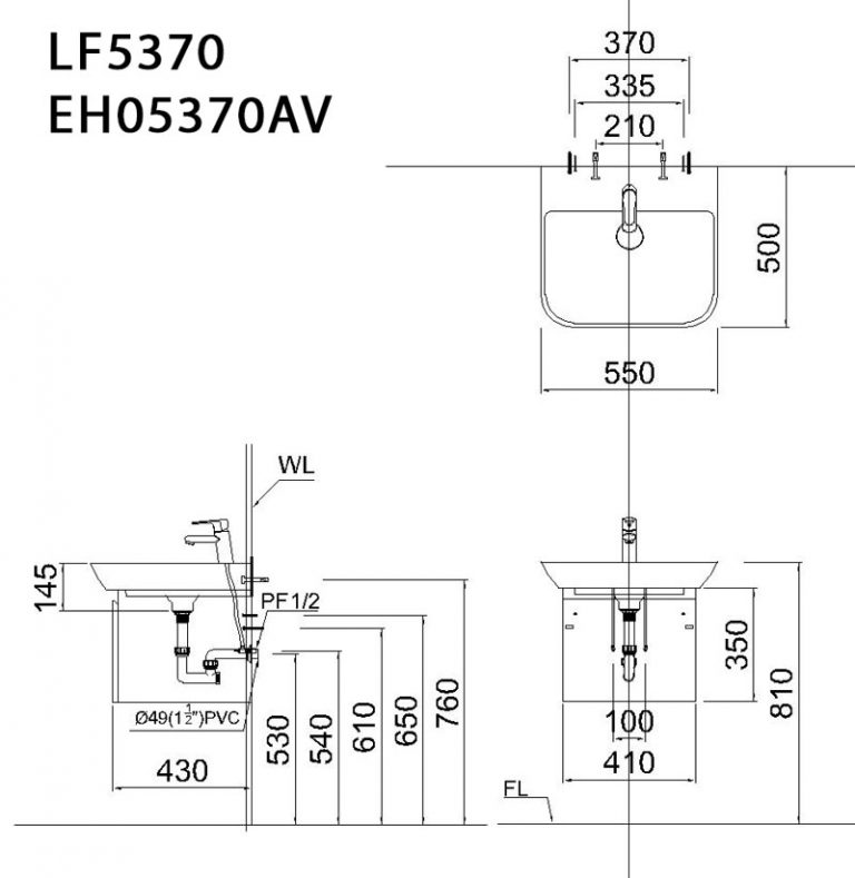 Tủ lavabo Caesar EH05370AV - 2