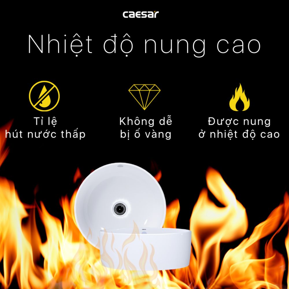 Chậu lavabo đặt bàn Caesar L5225 - 12