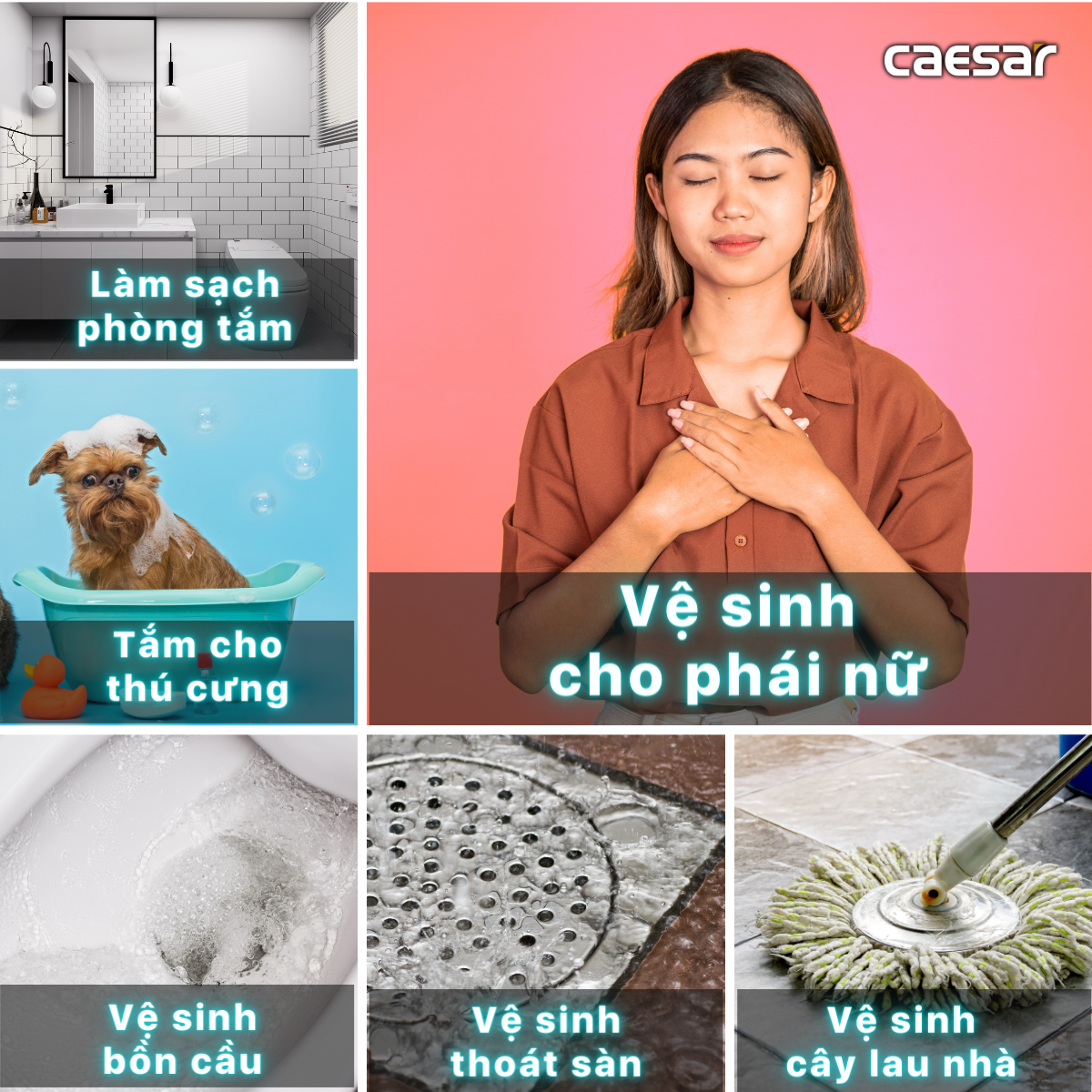 Vòi xịt vệ sinh Caesar BS308CW - 6