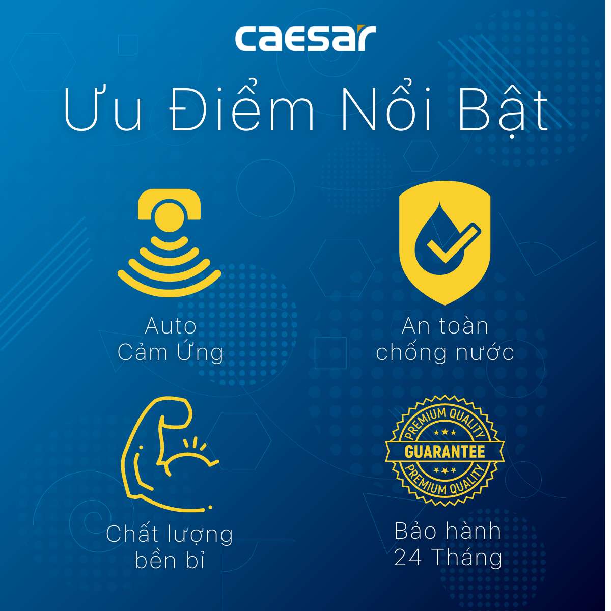Van xả cảm ứng bồn tiểu nam Caesar A637 - 11