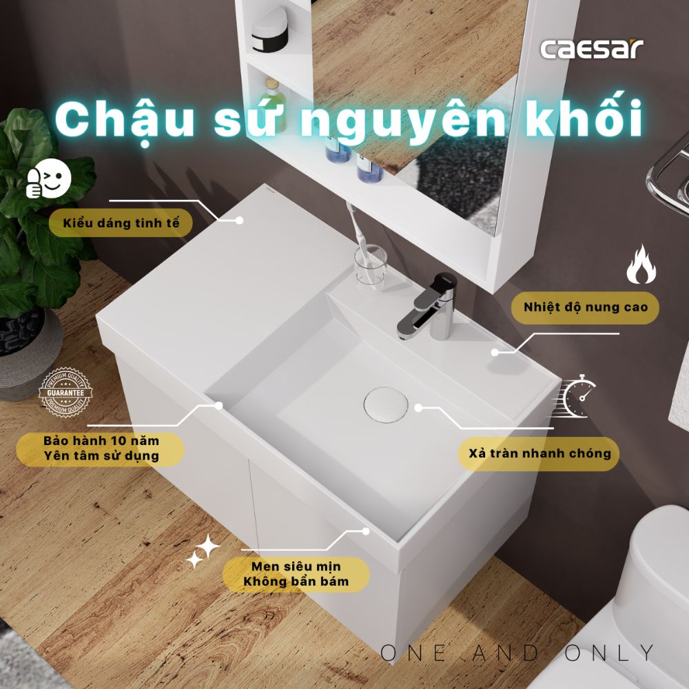 Bộ tủ lavabo Caesar LF5384+EH05382AV - 6