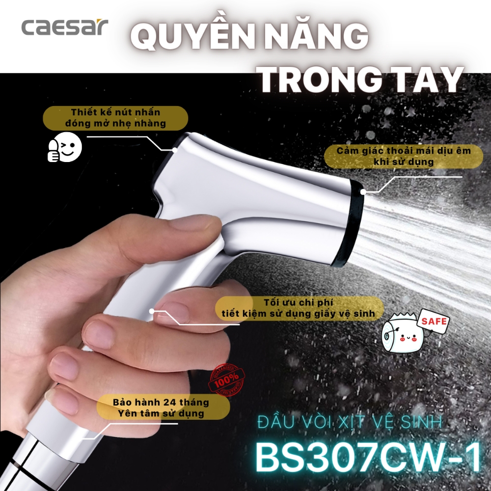 Vòi xịt vệ sinh Caesar BS307CW-1 (BS307CW1) - 2