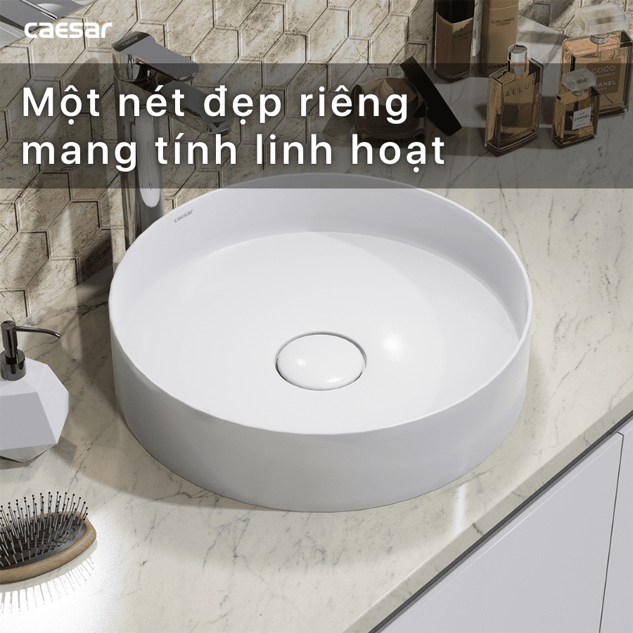 Chậu lavabo đặt bàn Caesar LF5258 - 16