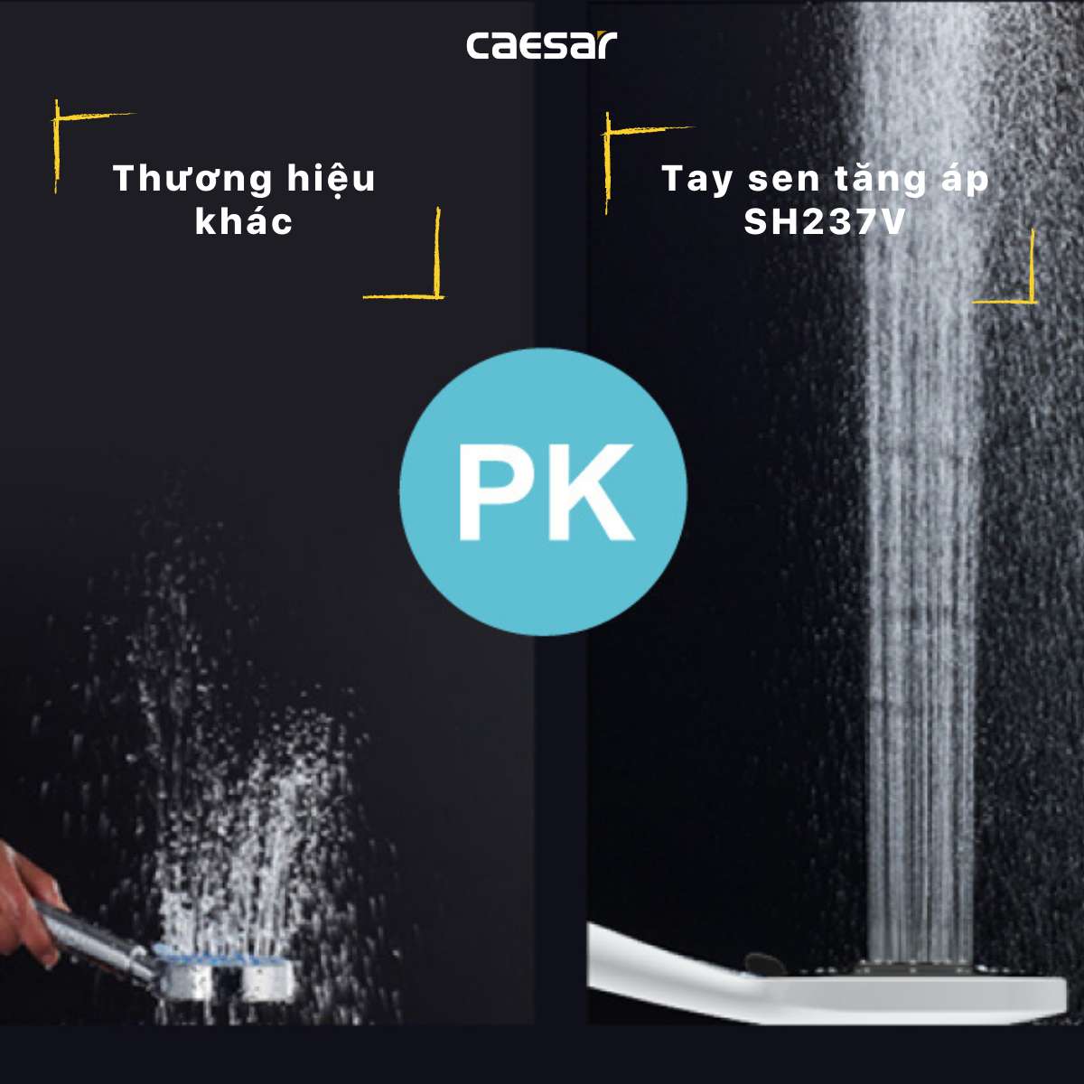 Tay sen tắm 3 chế độ Caesar SH237V - 6