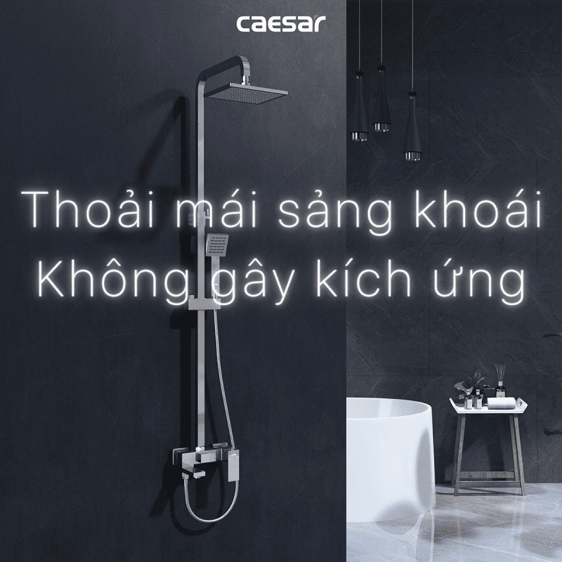 Bộ sen tắm cây nóng lạnh Caesar S668C - 12