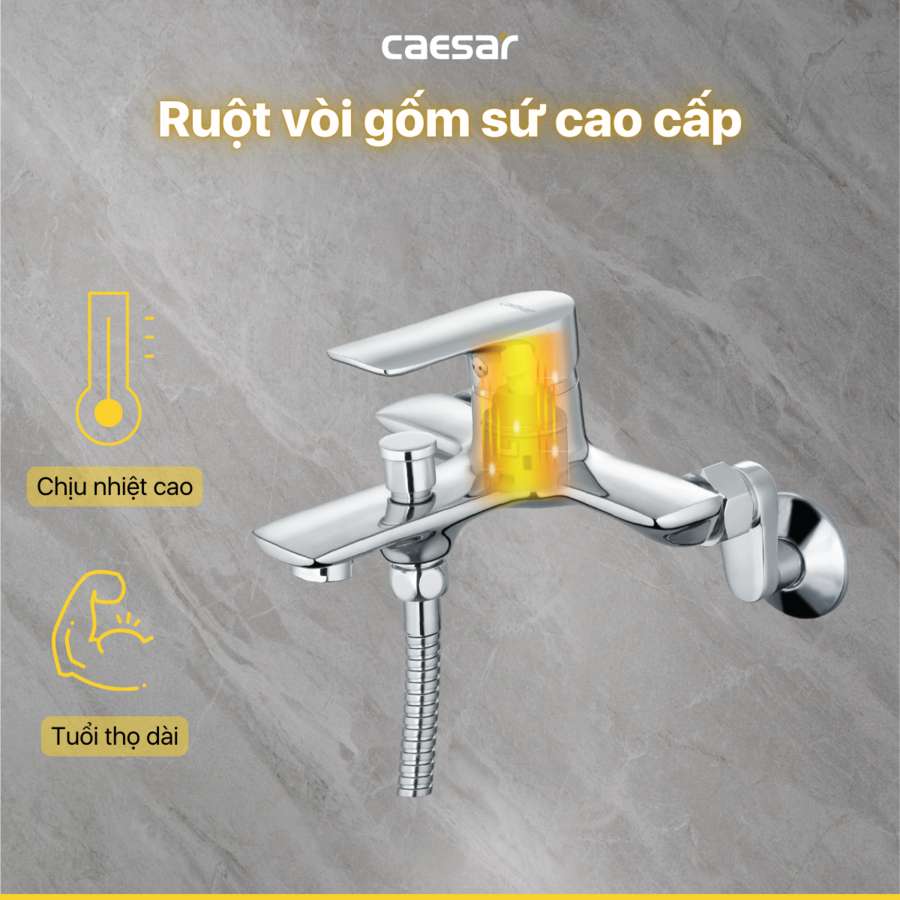 Bộ vòi sen tắm nóng lạnh Caesar S773C - 13