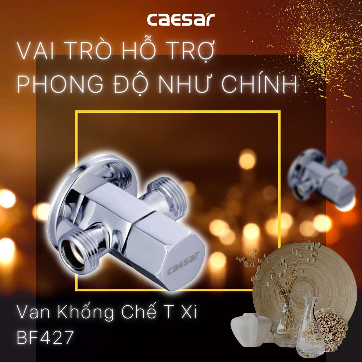 Van khoá chữ T Caesar BF427 - 2
