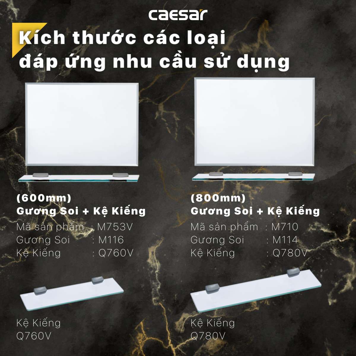 Kệ kính cường lực Caesar Q780V - 7