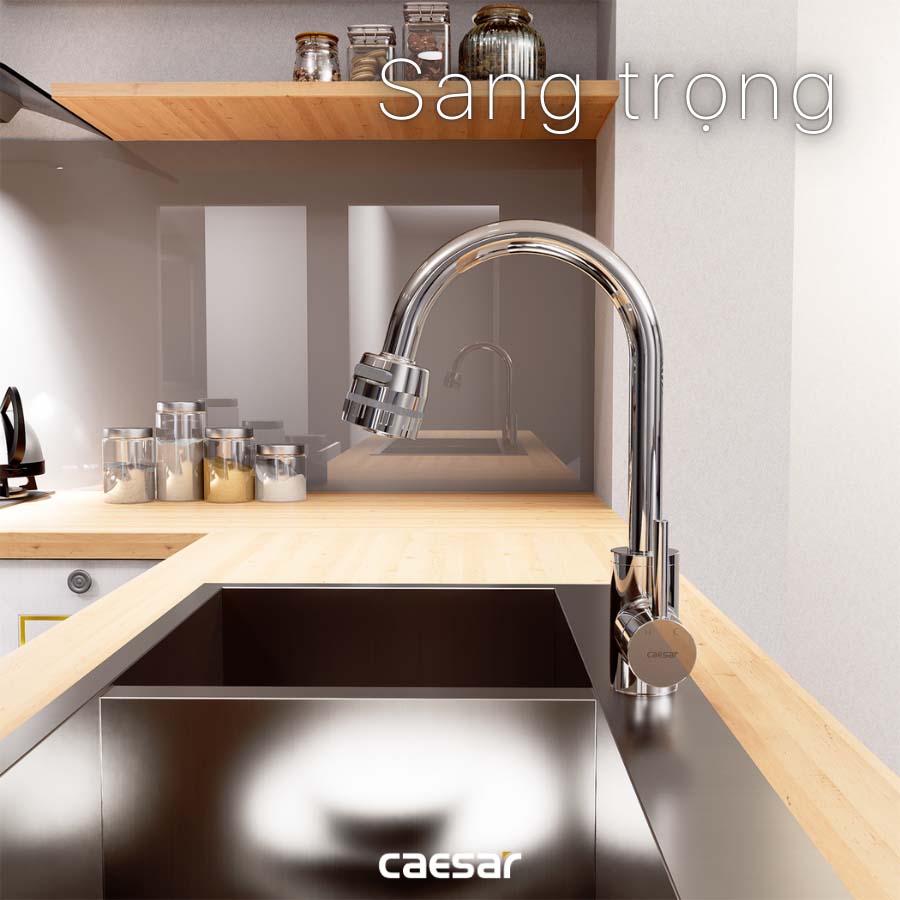 Vòi bếp nóng lạnh Caesar K695CV - 10