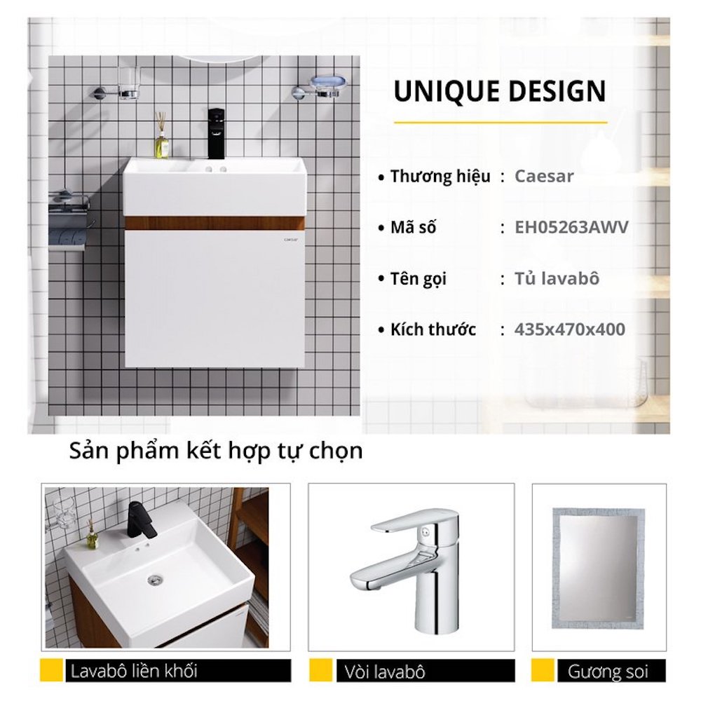 Tủ lavabo Caesar EH05263AWV - 10