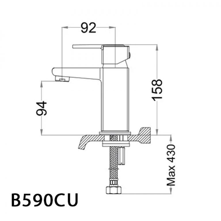 Vòi chậu lavabo nóng lạnh Caesar B590CU