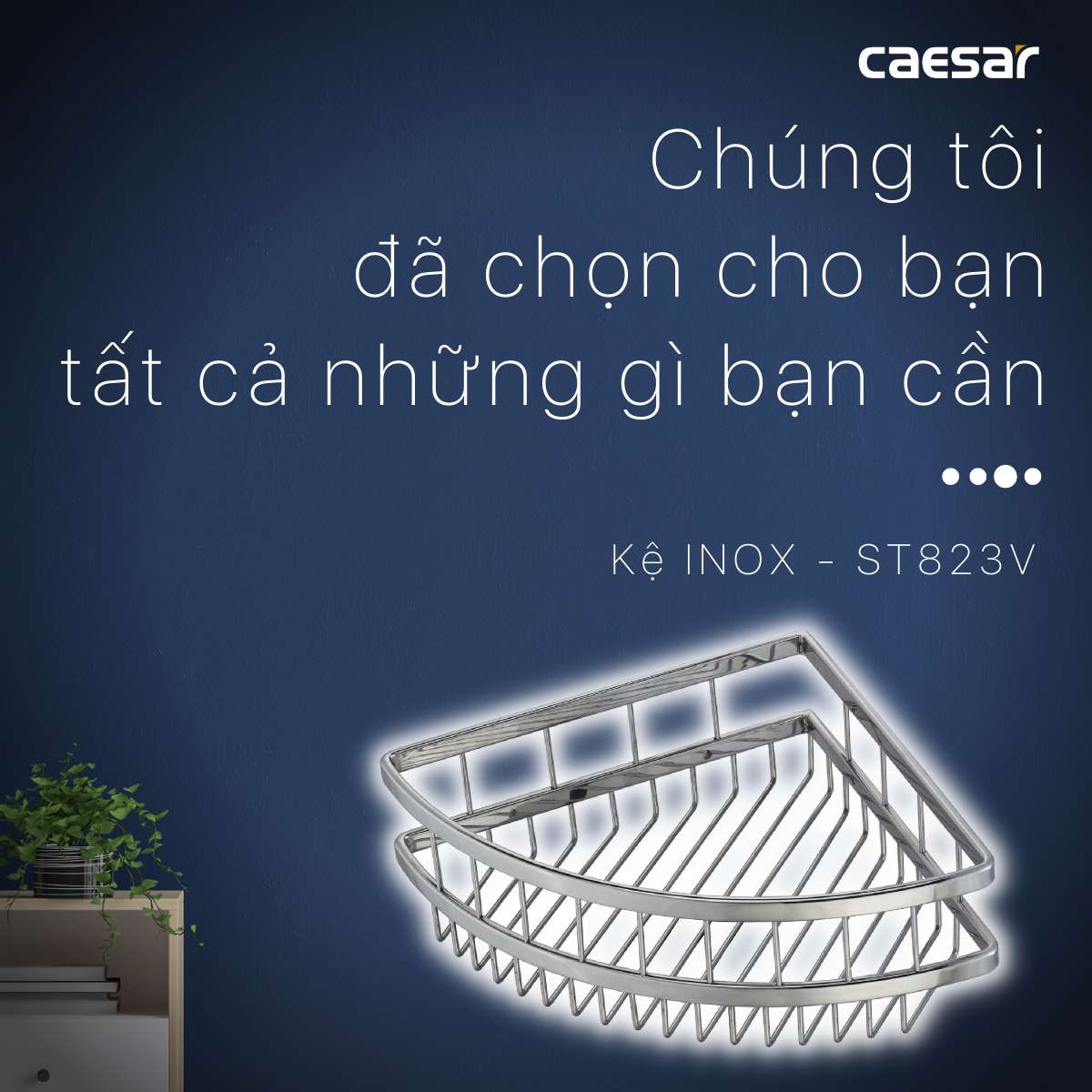 Kệ góc inox Caesar ST823V - 6