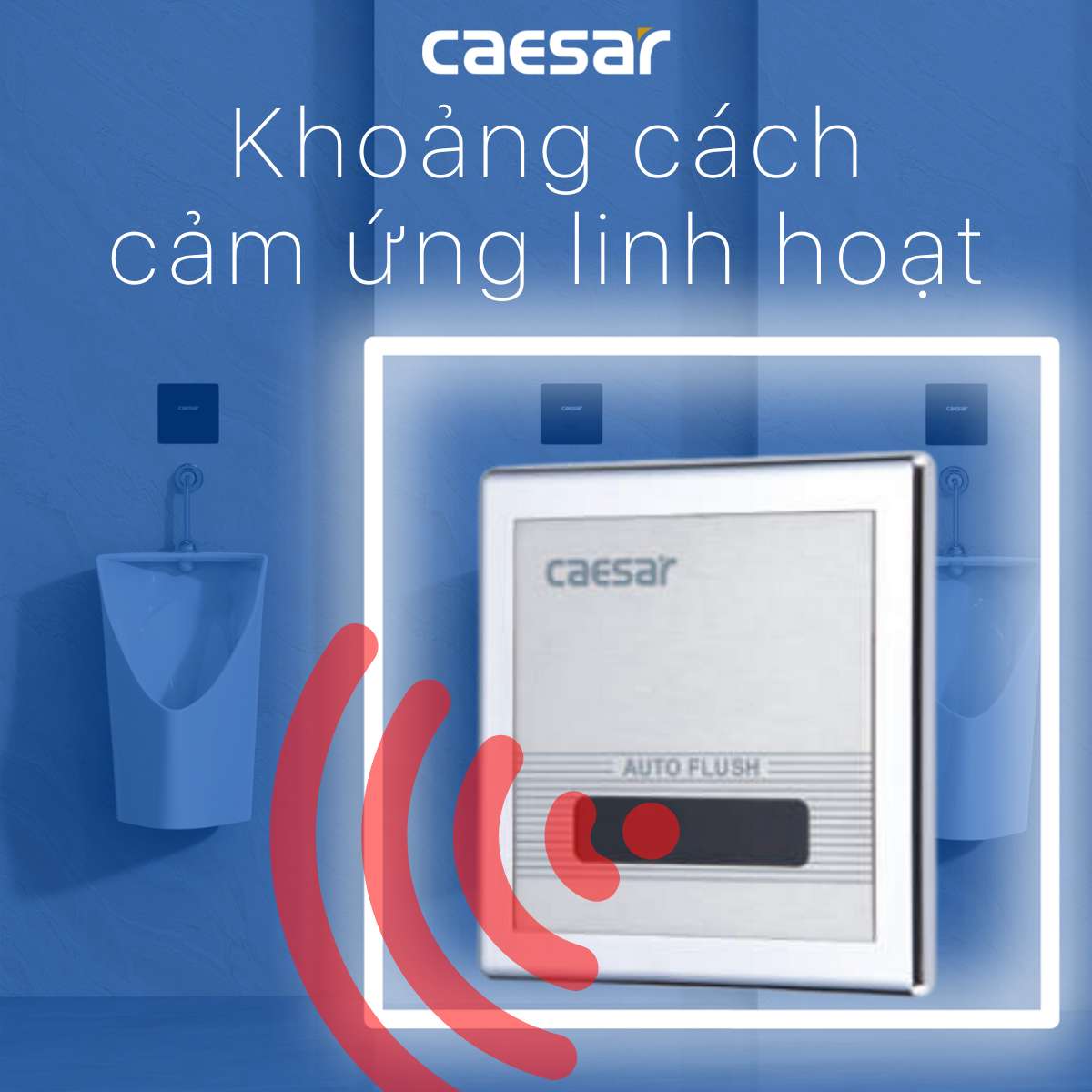 Van xả cảm ứng bồn tiểu nam Caesar A637 - 10
