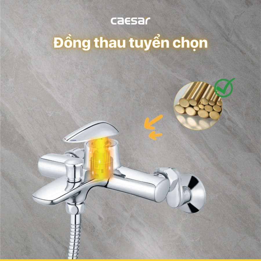 Bộ vòi sen tắm nóng lạnh Caesar S813C - 13