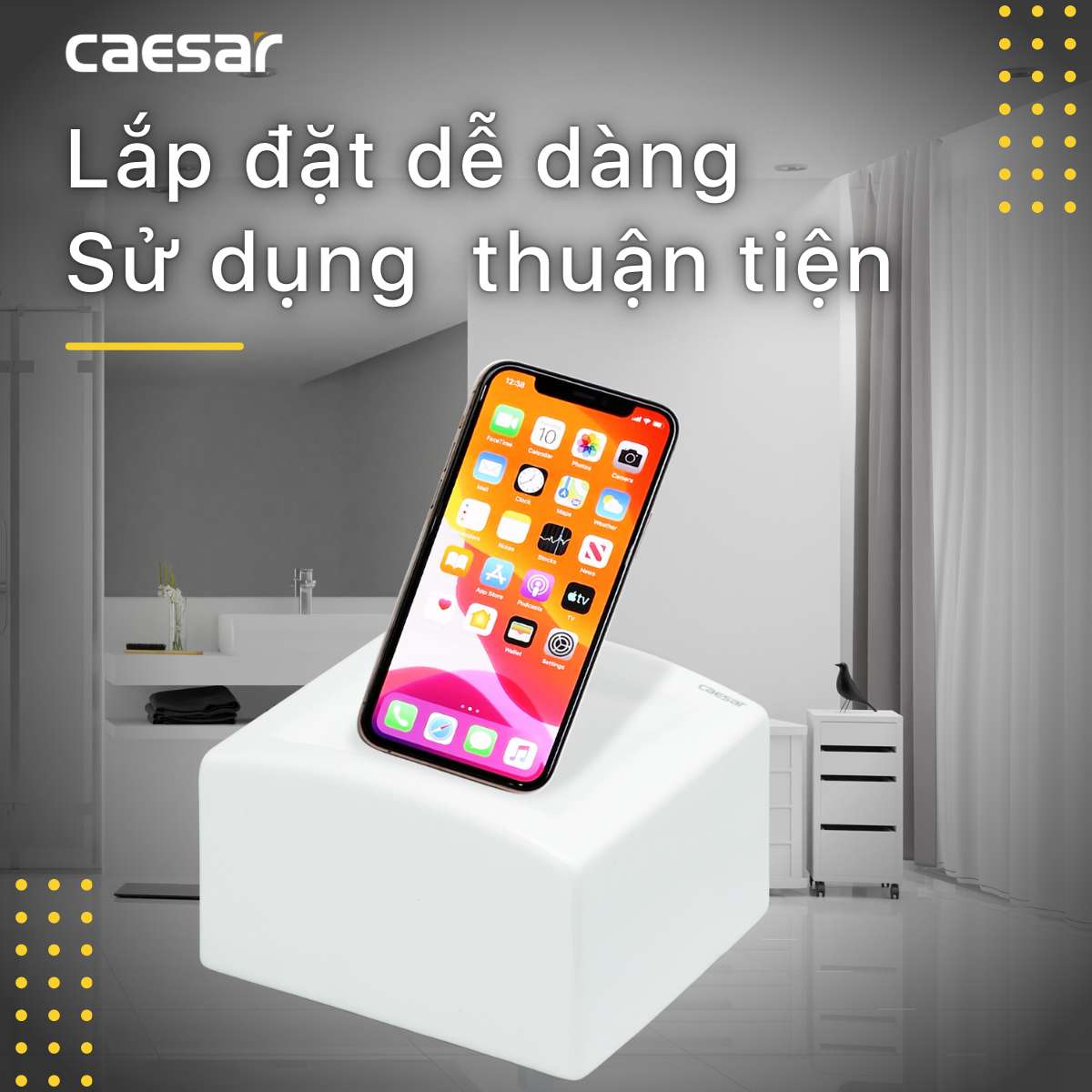 Hộp đựng giấy vệ sinh sứ Caesar Q994 - 10