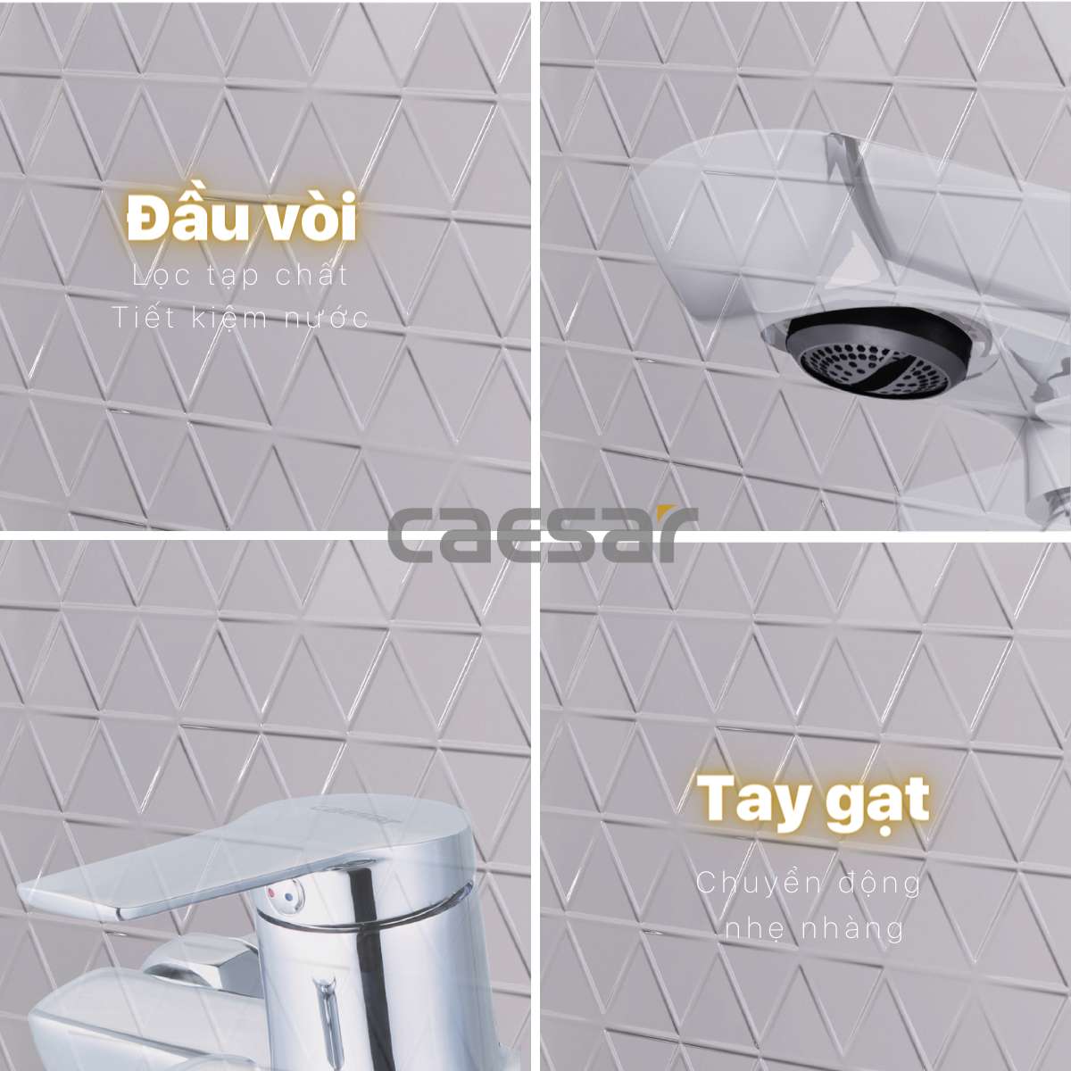 Bộ vòi sen tắm nóng lạnh Caesar S203C - 15