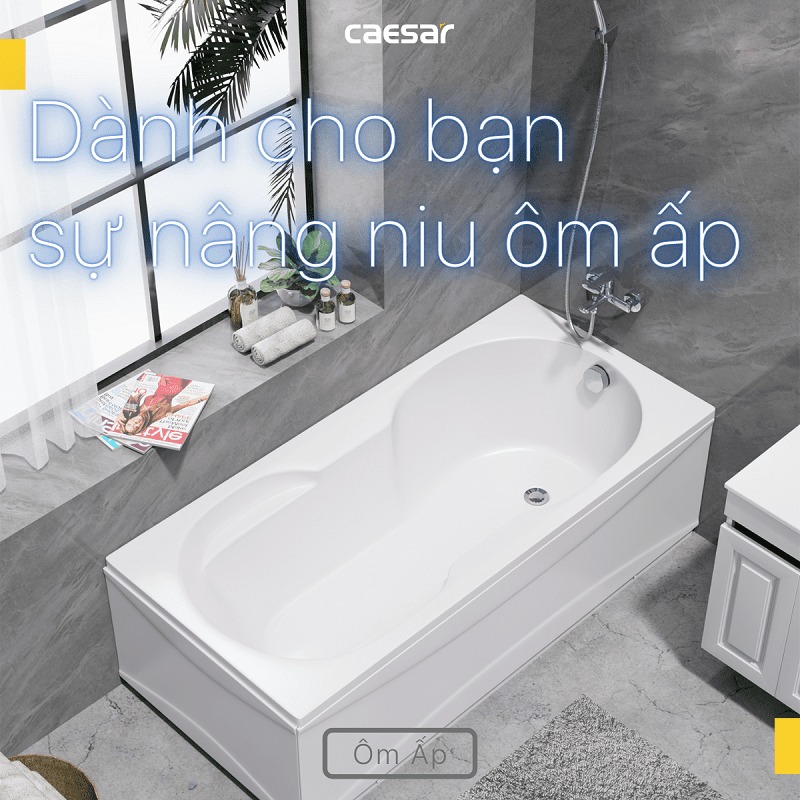 Bồn tắm chân yếm 1m7 Caesar AT0370L(R) - 7