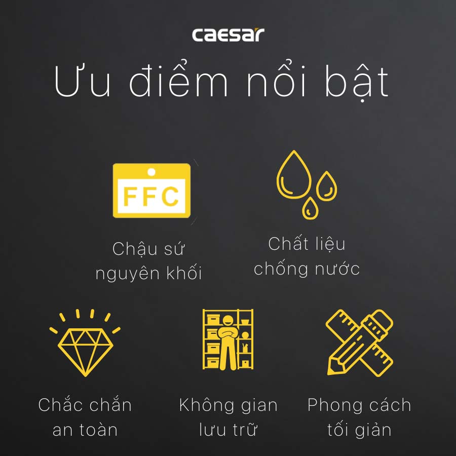 Tủ lavabo Caesar EH15028DDRV - 4
