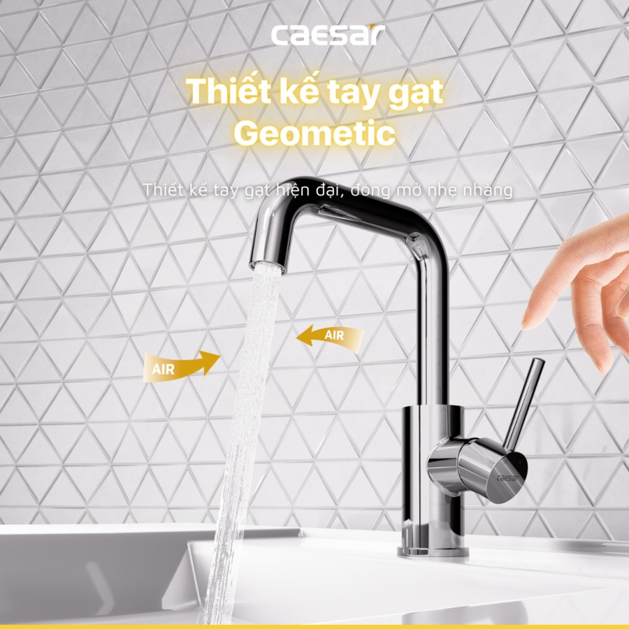 Vòi chậu lavabo nóng lạnh Caesar B520CU - 12