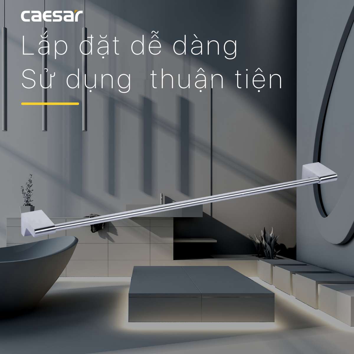 Thanh treo khăn Caesar Q8801 - 12