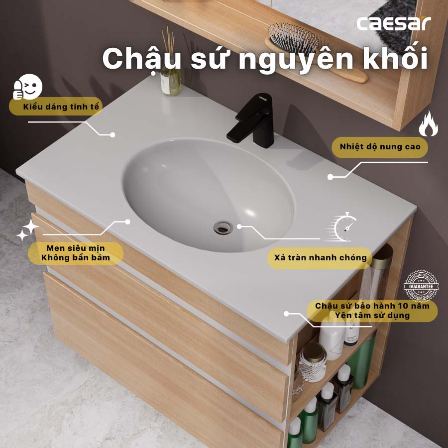 Bộ tủ lavabo Caesar LF5026+EH15026DDRW7V - 6