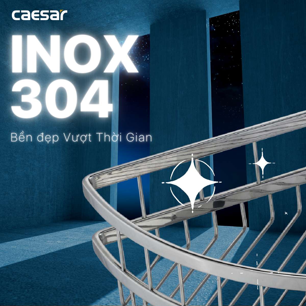Kệ góc inox Caesar ST823V - 9