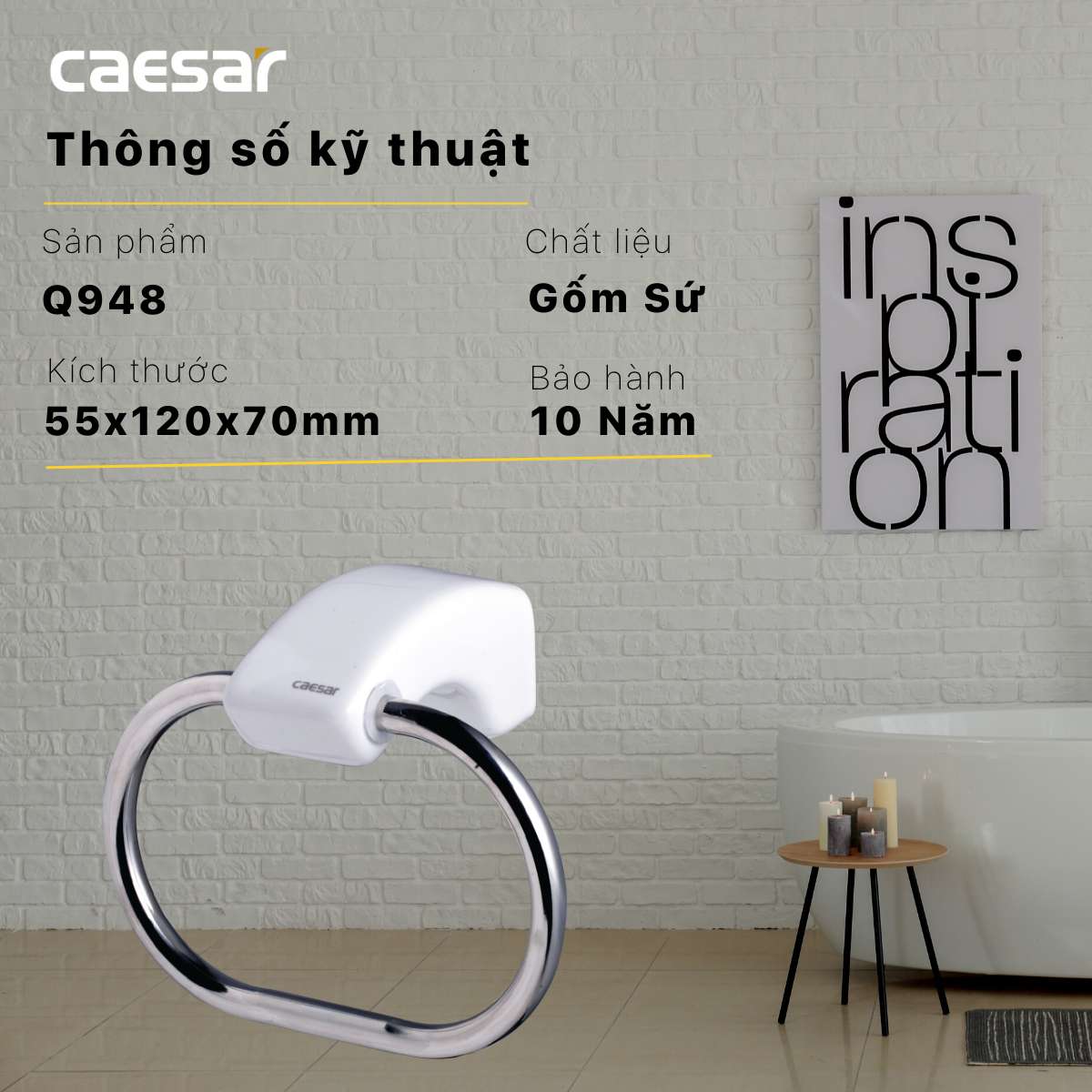 Vòng treo khăn Caesar Q948 - 9