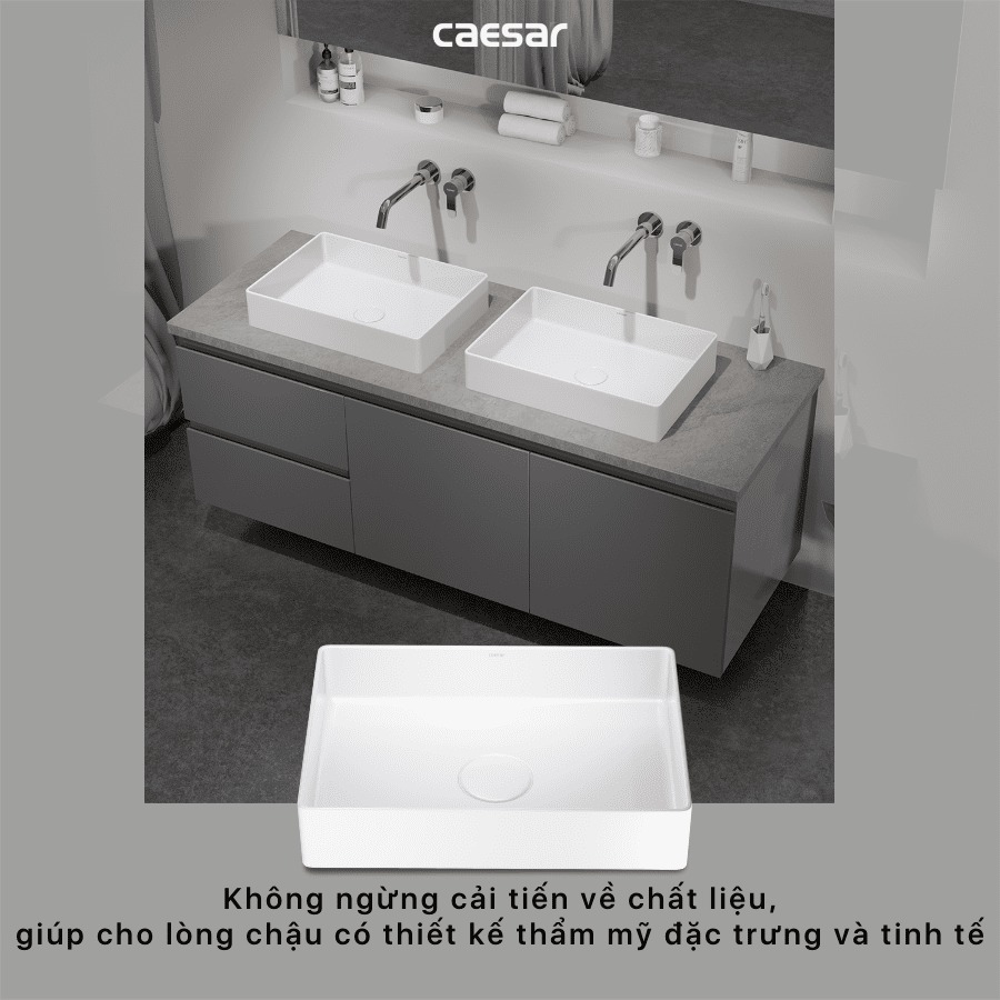 Chậu lavabo đặt bàn Caesar LF5254 - 15