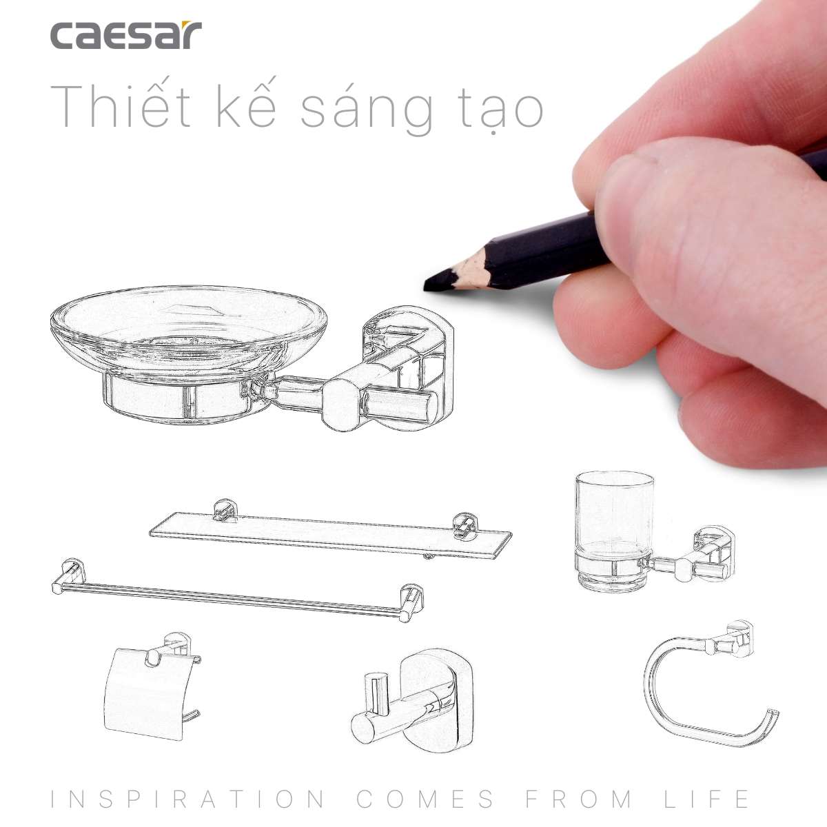 Giá để đĩa xà phòng Caesar Q7302V - 5