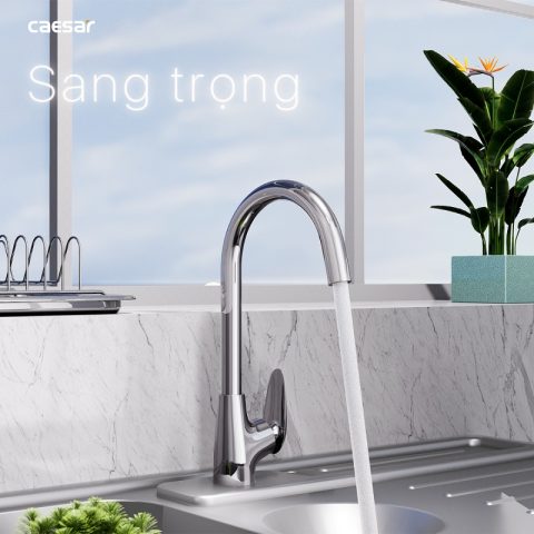 Vòi bếp nóng lạnh Caesar K815C - 9