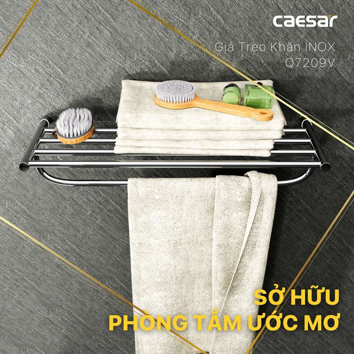 Thanh treo khăn Caesar Q7209V - 11