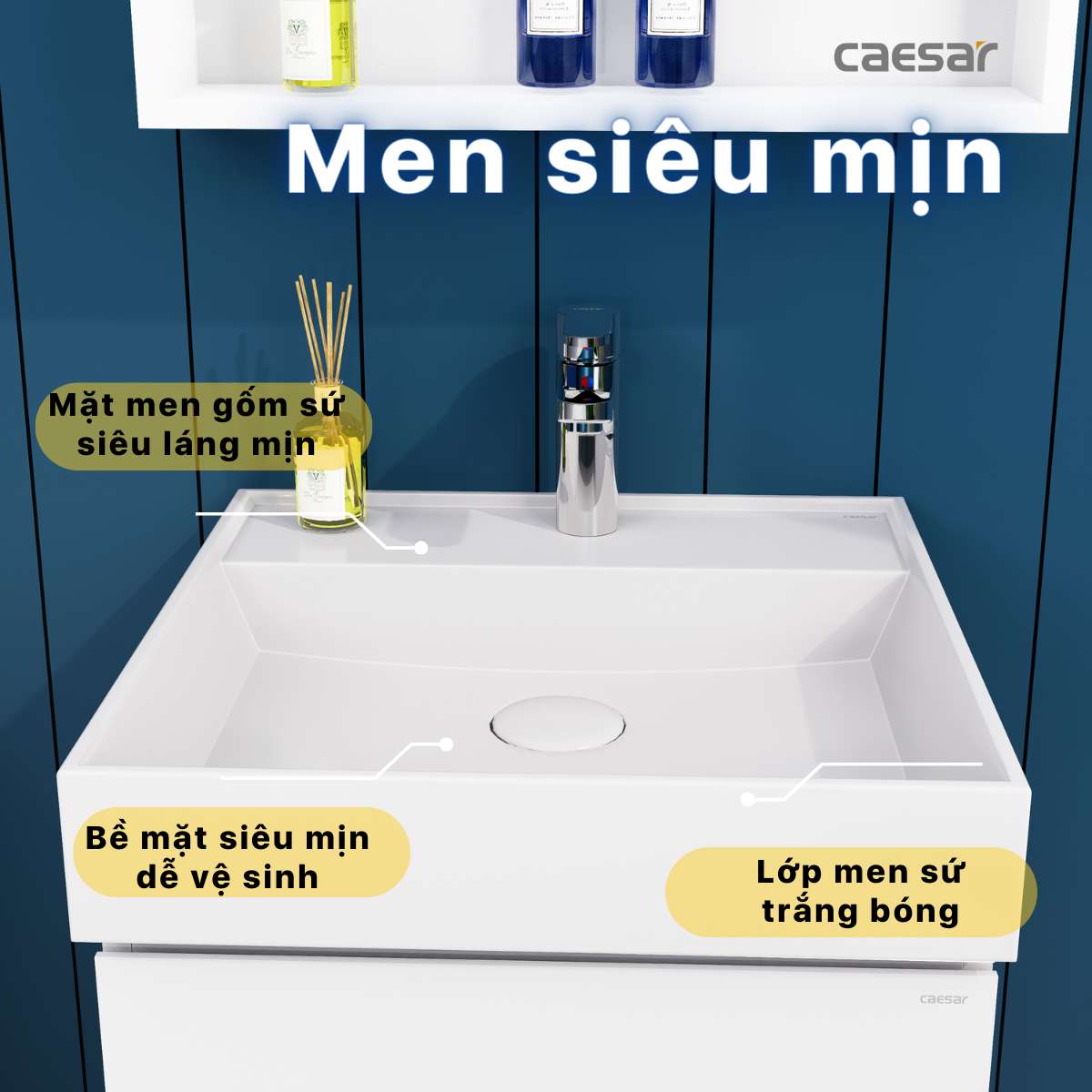Chậu lavabo đặt bàn Caesar LF5380 - 10