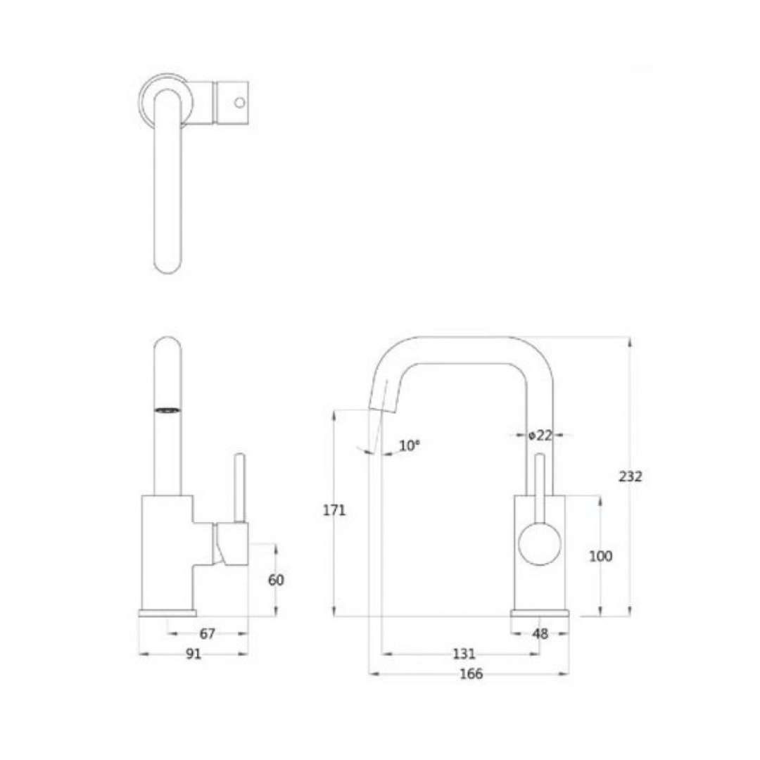Vòi chậu lavabo nóng lạnh Caesar B520CU - 7