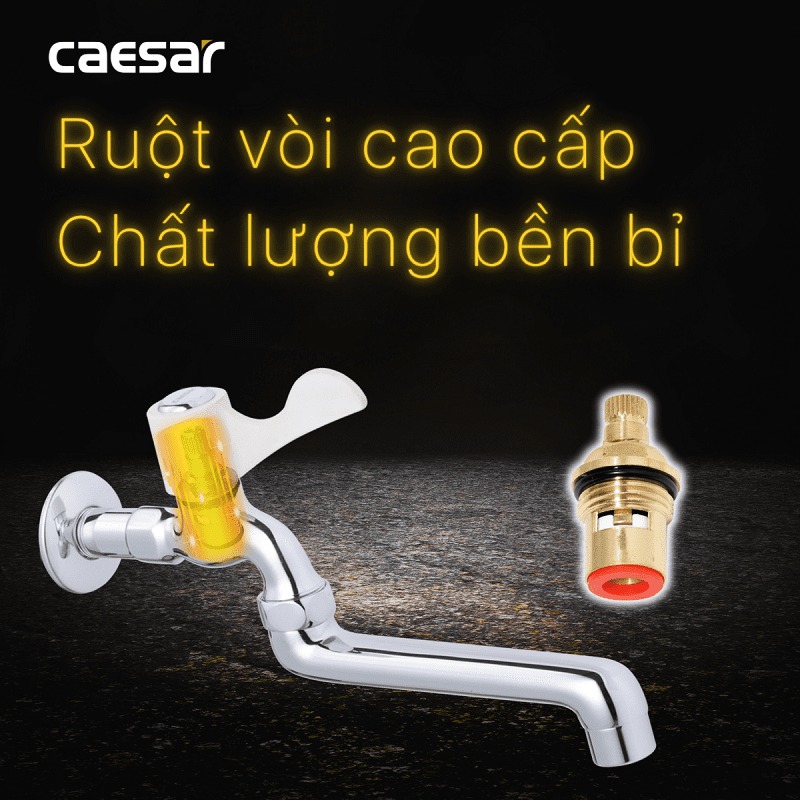 Vòi nước lạnh gắn tường Caesar WL027C - 7